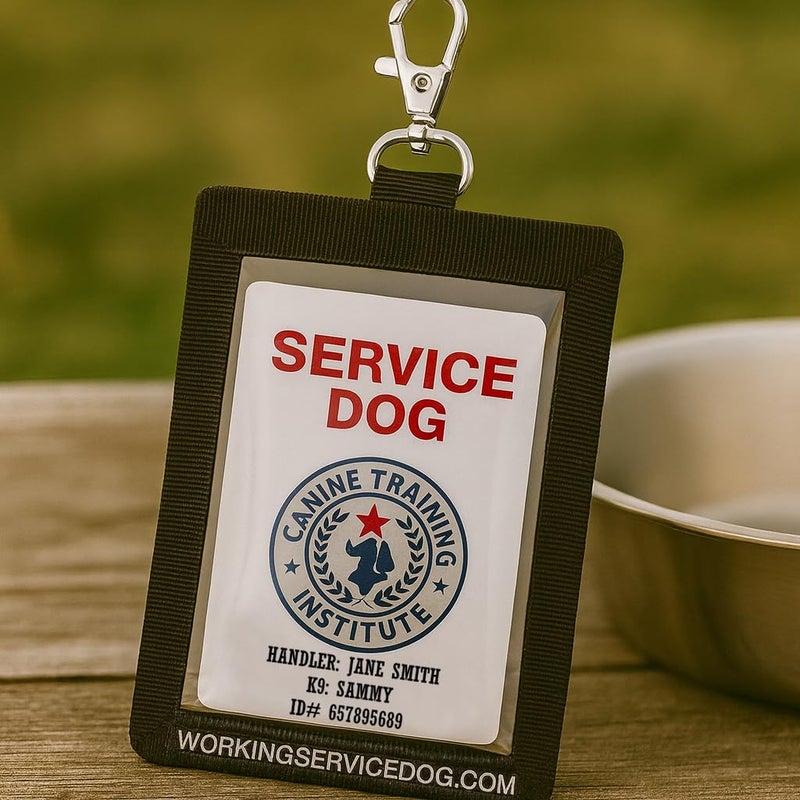 WORKINGSERVICEDOG.COM Nylon ID Badge Holder | Clear on Both Sides | Clip On to Anything | Perfect for Service Dog Identification Card - Image 5